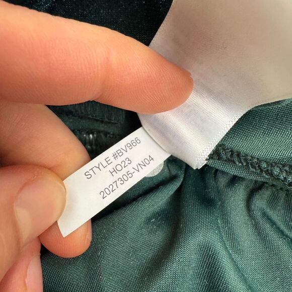 J.Crew Factory Velvet Sleeveless Tiered Midi Dress Women 8 Green Ruffle Neck NWT - Picture 8 of 15